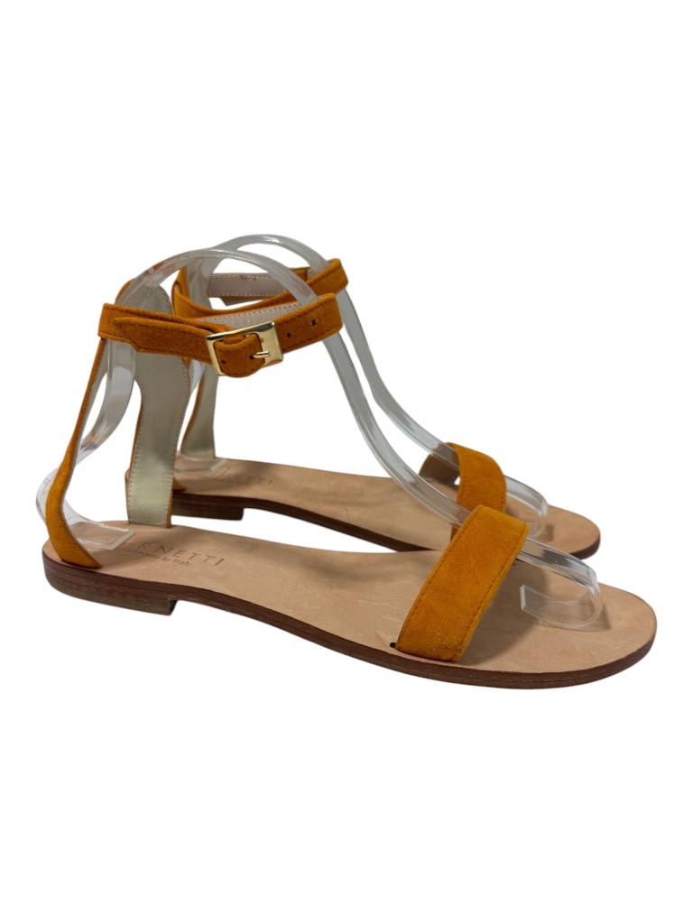 Cornetti Campanella Flat Sandal In Mustard Size 39
